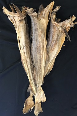 Norwegian Stockfish (Round Cod, 50-70cm Long): 100-lbs Dealer Pack (40-50  Large Stockfish, Uncut)